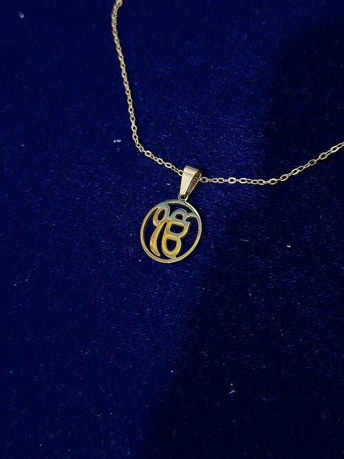 Ek Onkar Charm Necklace 18k Gold